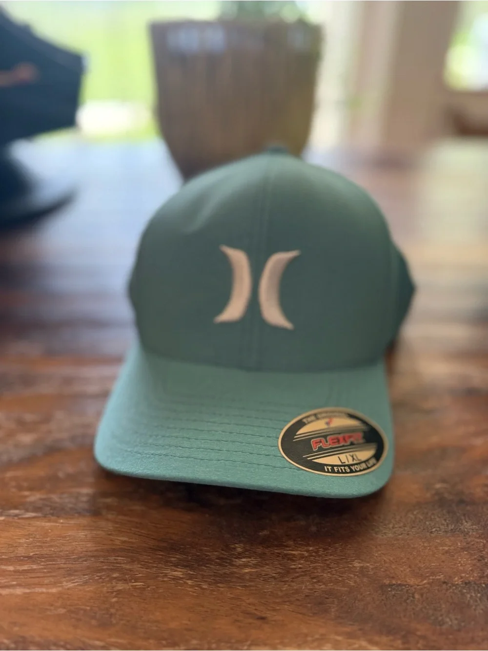 Hurley Teal Flexfit Logo Hat